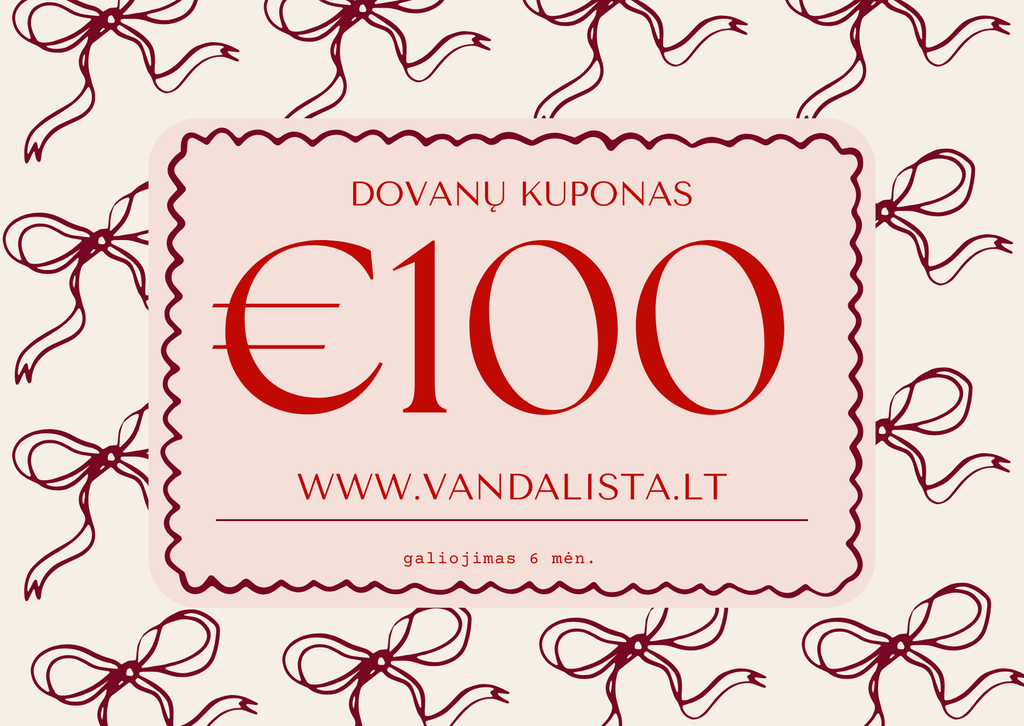 Dovanų kuponas - dovana mokytojai, auklėtojai, dėstytojai