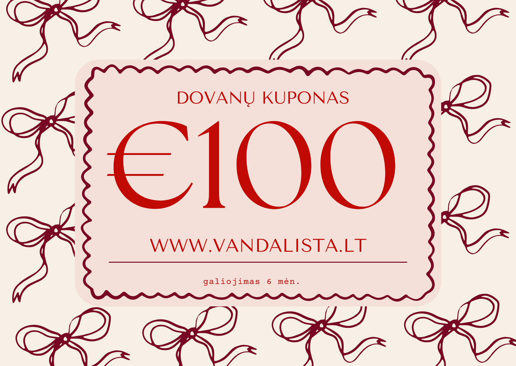 Dovanų kuponas - dovana mokytojai, auklėtojai, dėstytojai