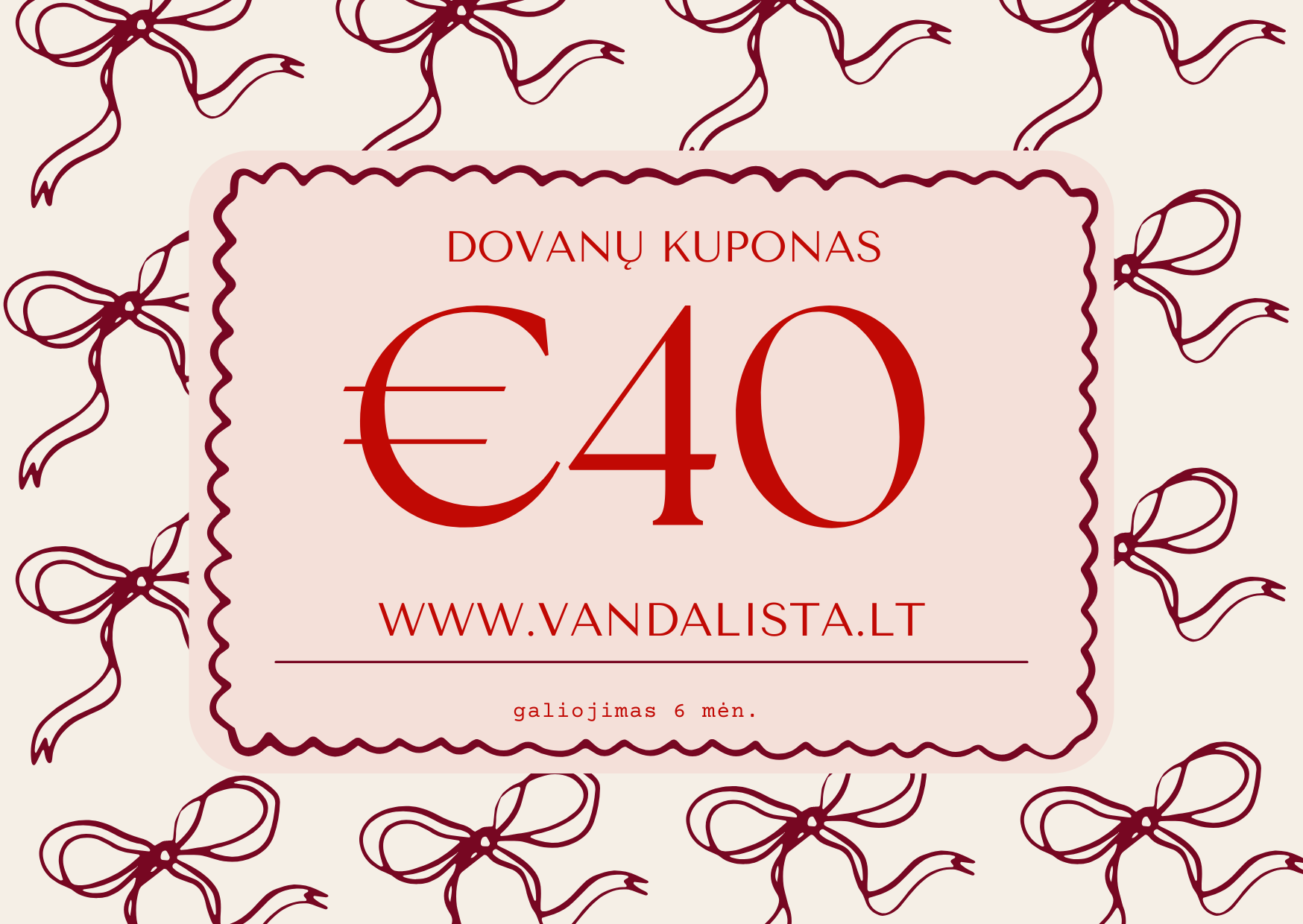 Dovanų kuponas Vandalista - prabangios šilko skarelės dovana tetai