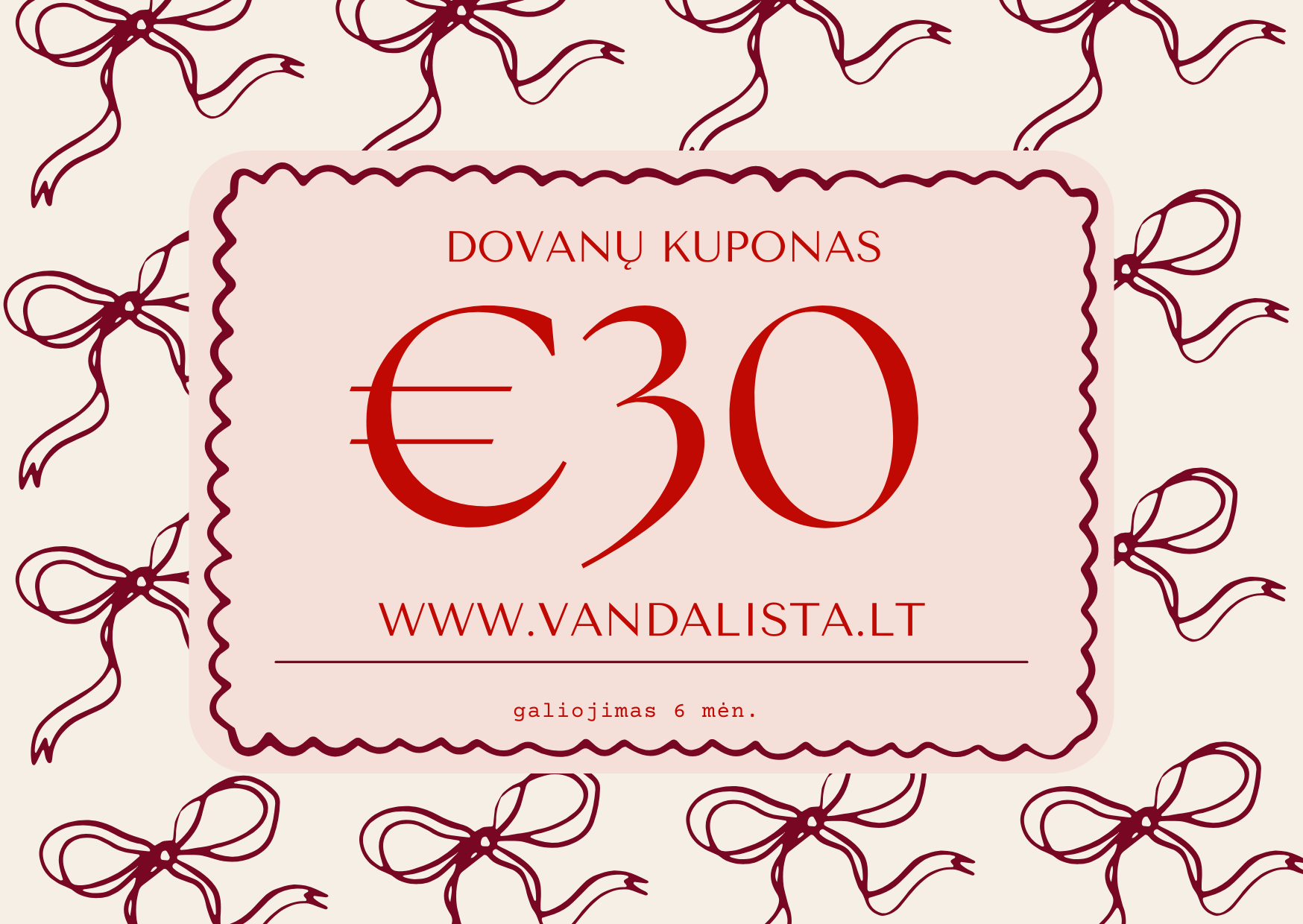 Vandalista dovanų kuponas - stilinga dovana seseriai ar draugei
